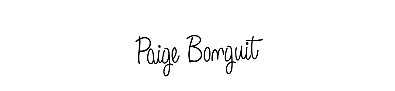 Make a beautiful signature design for name Paige Bonguit. With this signature (Angelique-Rose-font-FFP) style, you can create a handwritten signature for free. Paige Bonguit signature style 5 images and pictures png