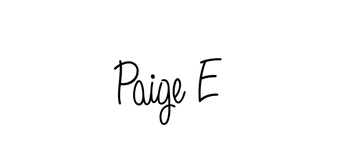 Create a beautiful signature design for name Paige E. With this signature (Angelique-Rose-font-FFP) fonts, you can make a handwritten signature for free. Paige E signature style 5 images and pictures png