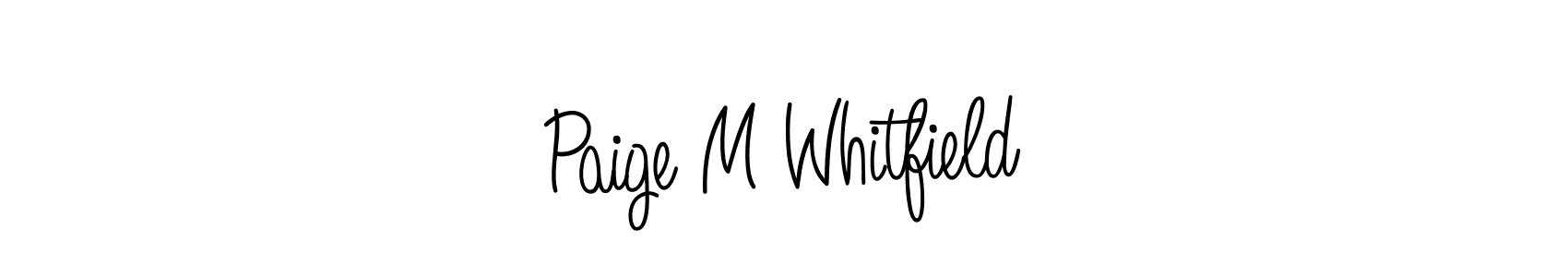 You should practise on your own different ways (Angelique-Rose-font-FFP) to write your name (Paige M Whitfield) in signature. don't let someone else do it for you. Paige M Whitfield signature style 5 images and pictures png