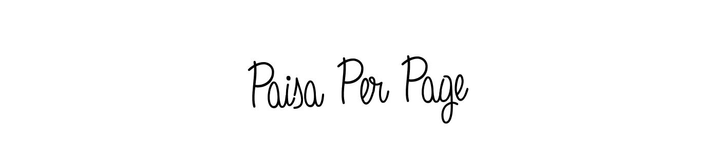 The best way (Angelique-Rose-font-FFP) to make a short signature is to pick only two or three words in your name. The name Paisa Per Page include a total of six letters. For converting this name. Paisa Per Page signature style 5 images and pictures png