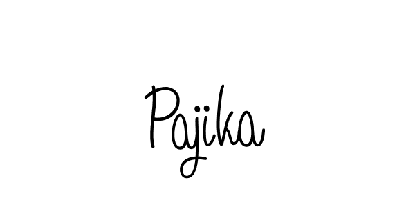 Make a beautiful signature design for name Pajika. With this signature (Angelique-Rose-font-FFP) style, you can create a handwritten signature for free. Pajika signature style 5 images and pictures png
