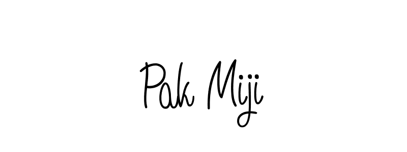 Angelique-Rose-font-FFP is a professional signature style that is perfect for those who want to add a touch of class to their signature. It is also a great choice for those who want to make their signature more unique. Get Pak Miji name to fancy signature for free. Pak Miji signature style 5 images and pictures png