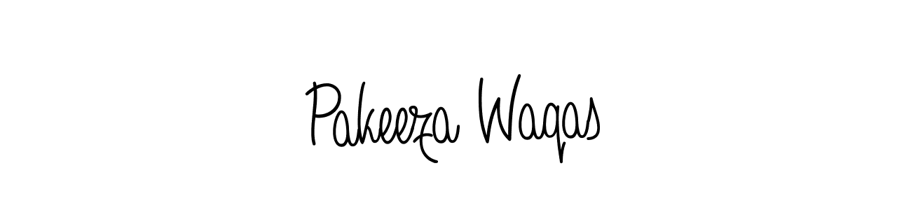 You should practise on your own different ways (Angelique-Rose-font-FFP) to write your name (Pakeeza Waqas) in signature. don't let someone else do it for you. Pakeeza Waqas signature style 5 images and pictures png