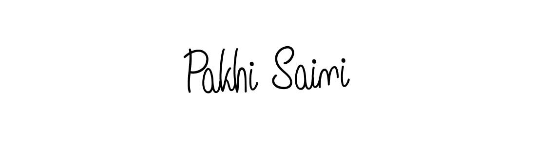 Make a beautiful signature design for name Pakhi Saini. With this signature (Angelique-Rose-font-FFP) style, you can create a handwritten signature for free. Pakhi Saini signature style 5 images and pictures png