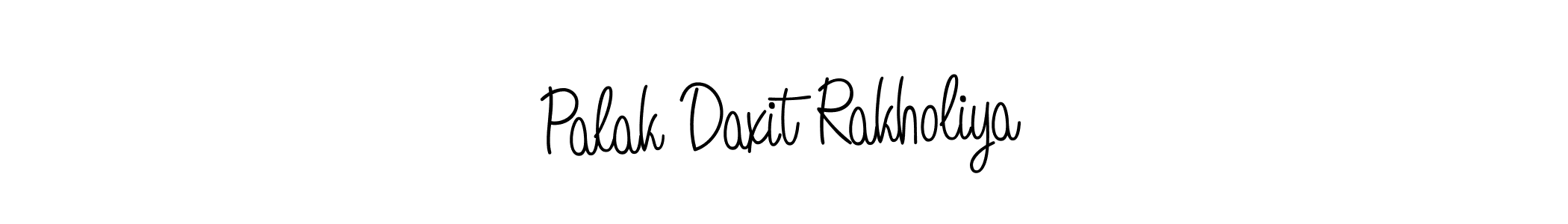 Design your own signature with our free online signature maker. With this signature software, you can create a handwritten (Angelique-Rose-font-FFP) signature for name Palak Daxit Rakholiya. Palak Daxit Rakholiya signature style 5 images and pictures png