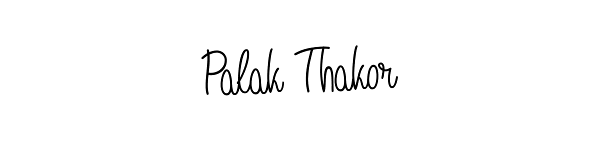 Use a signature maker to create a handwritten signature online. With this signature software, you can design (Angelique-Rose-font-FFP) your own signature for name Palak Thakor. Palak Thakor signature style 5 images and pictures png