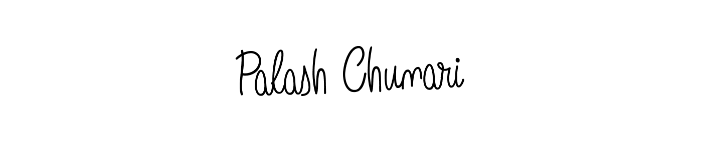 Make a beautiful signature design for name Palash Chunari. With this signature (Angelique-Rose-font-FFP) style, you can create a handwritten signature for free. Palash Chunari signature style 5 images and pictures png