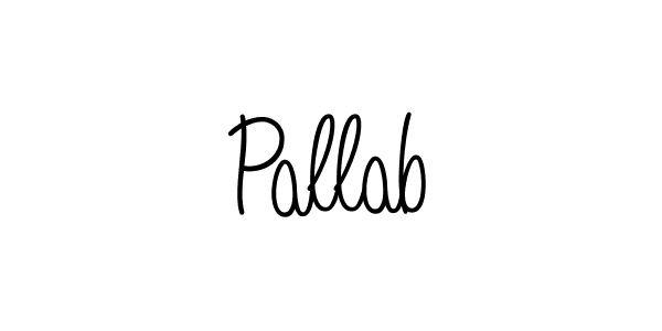 Make a beautiful signature design for name Pallab. With this signature (Angelique-Rose-font-FFP) style, you can create a handwritten signature for free. Pallab signature style 5 images and pictures png