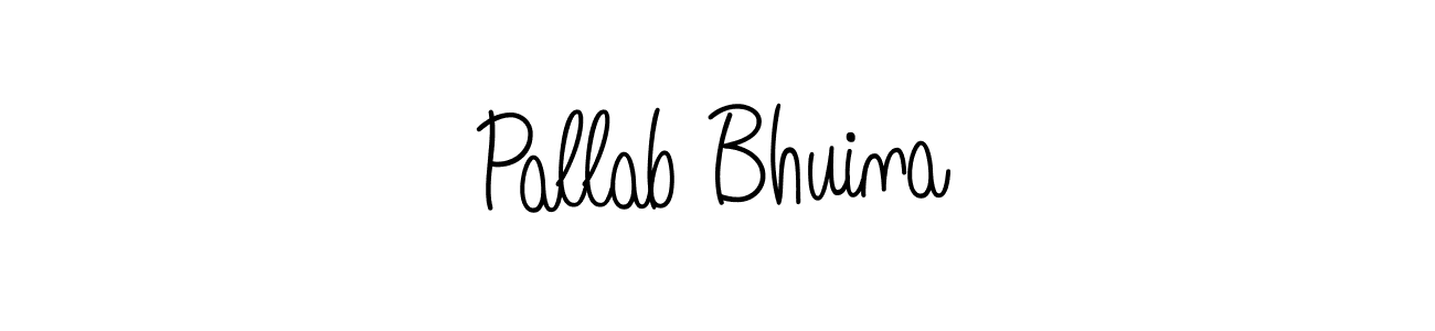 How to make Pallab Bhuina name signature. Use Angelique-Rose-font-FFP style for creating short signs online. This is the latest handwritten sign. Pallab Bhuina signature style 5 images and pictures png