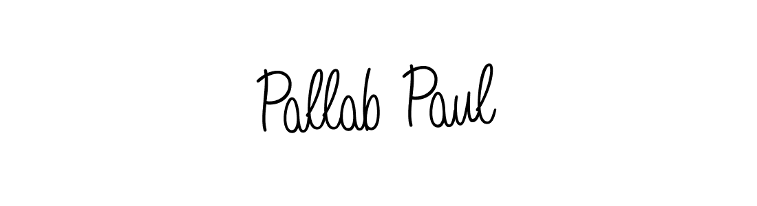 The best way (Angelique-Rose-font-FFP) to make a short signature is to pick only two or three words in your name. The name Pallab Paul include a total of six letters. For converting this name. Pallab Paul signature style 5 images and pictures png