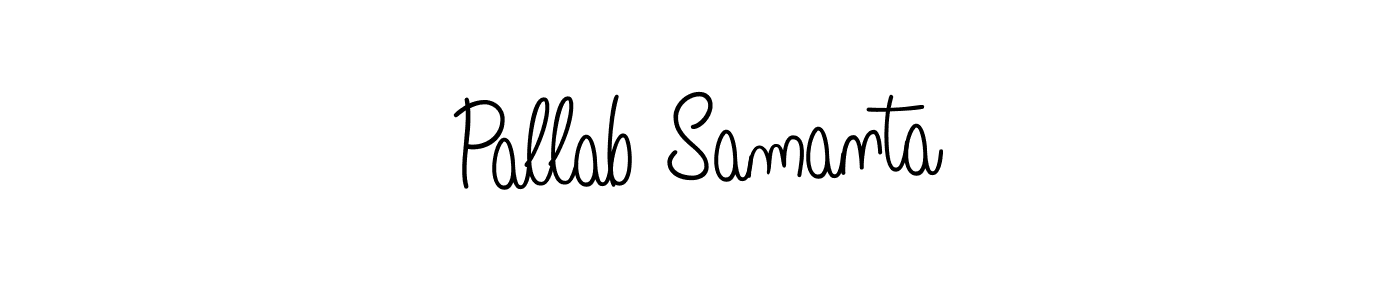 Make a beautiful signature design for name Pallab Samanta. With this signature (Angelique-Rose-font-FFP) style, you can create a handwritten signature for free. Pallab Samanta signature style 5 images and pictures png