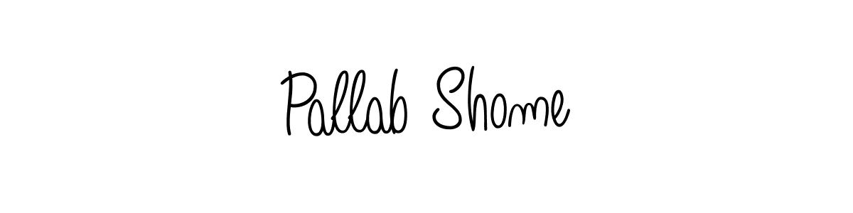 Make a beautiful signature design for name Pallab Shome. With this signature (Angelique-Rose-font-FFP) style, you can create a handwritten signature for free. Pallab Shome signature style 5 images and pictures png