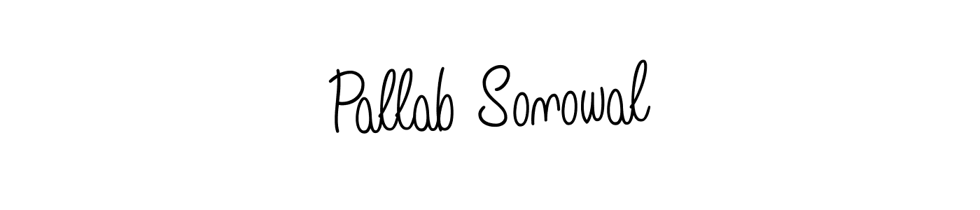 How to make Pallab Sonowal name signature. Use Angelique-Rose-font-FFP style for creating short signs online. This is the latest handwritten sign. Pallab Sonowal signature style 5 images and pictures png