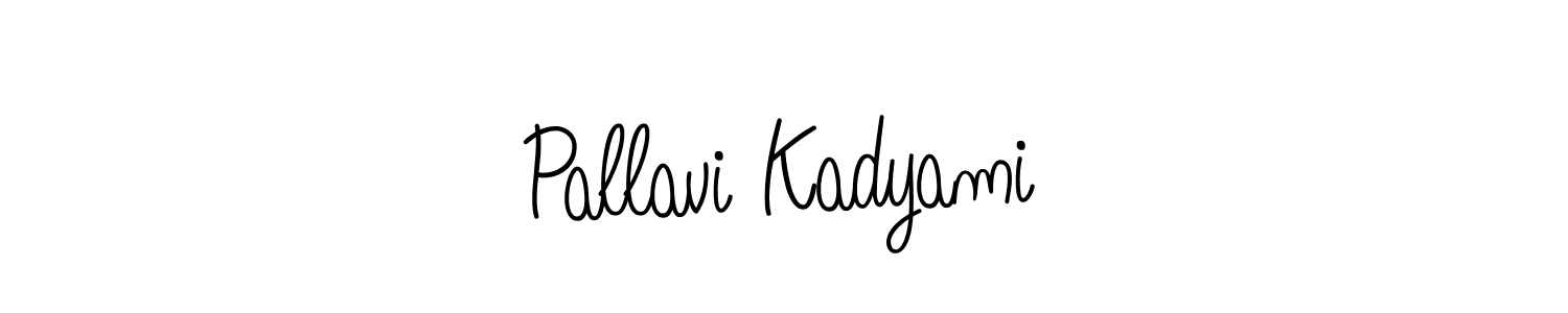 Use a signature maker to create a handwritten signature online. With this signature software, you can design (Angelique-Rose-font-FFP) your own signature for name Pallavi Kadyami. Pallavi Kadyami signature style 5 images and pictures png