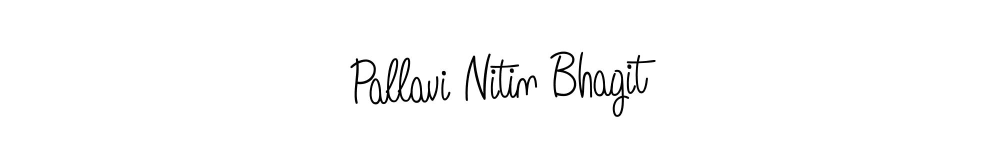 Pallavi Nitin Bhagit stylish signature style. Best Handwritten Sign (Angelique-Rose-font-FFP) for my name. Handwritten Signature Collection Ideas for my name Pallavi Nitin Bhagit. Pallavi Nitin Bhagit signature style 5 images and pictures png