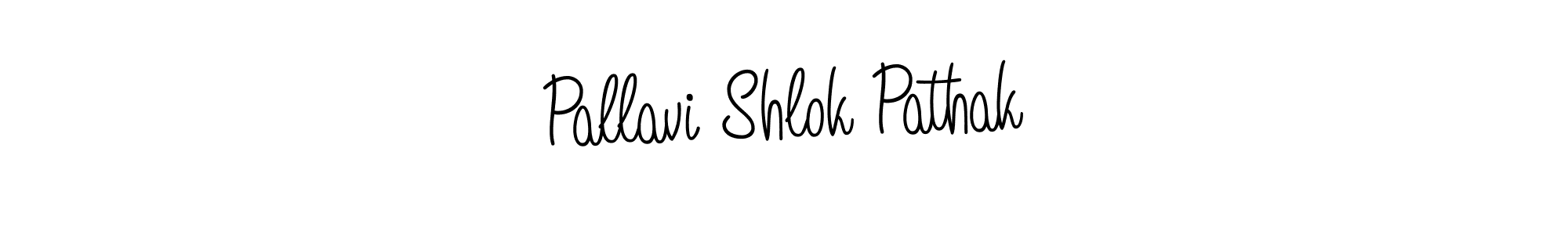 Make a beautiful signature design for name Pallavi Shlok Pathak. With this signature (Angelique-Rose-font-FFP) style, you can create a handwritten signature for free. Pallavi Shlok Pathak signature style 5 images and pictures png