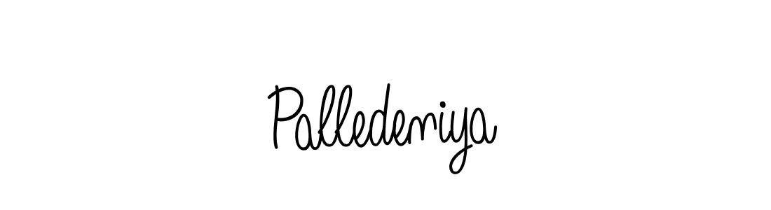 Use a signature maker to create a handwritten signature online. With this signature software, you can design (Angelique-Rose-font-FFP) your own signature for name Palledeniya. Palledeniya signature style 5 images and pictures png