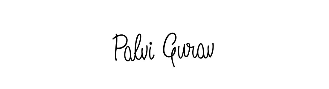 How to make Palvi Gurav name signature. Use Angelique-Rose-font-FFP style for creating short signs online. This is the latest handwritten sign. Palvi Gurav signature style 5 images and pictures png