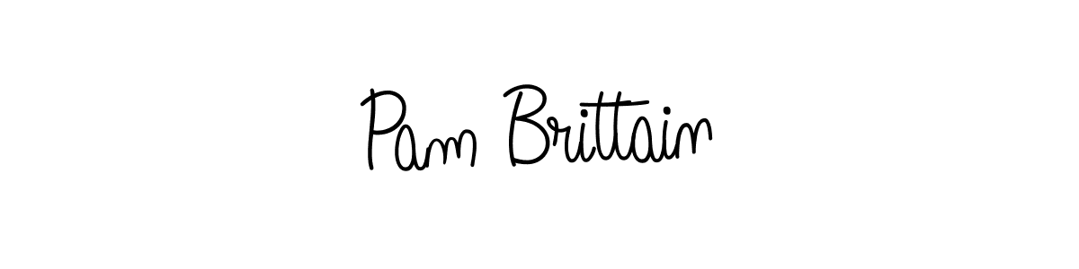 How to make Pam Brittain signature? Angelique-Rose-font-FFP is a professional autograph style. Create handwritten signature for Pam Brittain name. Pam Brittain signature style 5 images and pictures png