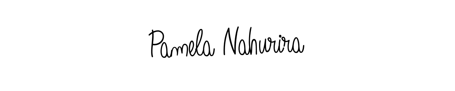 Create a beautiful signature design for name Pamela Nahurira. With this signature (Angelique-Rose-font-FFP) fonts, you can make a handwritten signature for free. Pamela Nahurira signature style 5 images and pictures png