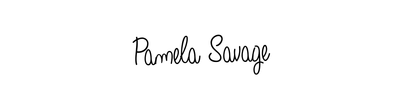 Design your own signature with our free online signature maker. With this signature software, you can create a handwritten (Angelique-Rose-font-FFP) signature for name Pamela Savage. Pamela Savage signature style 5 images and pictures png