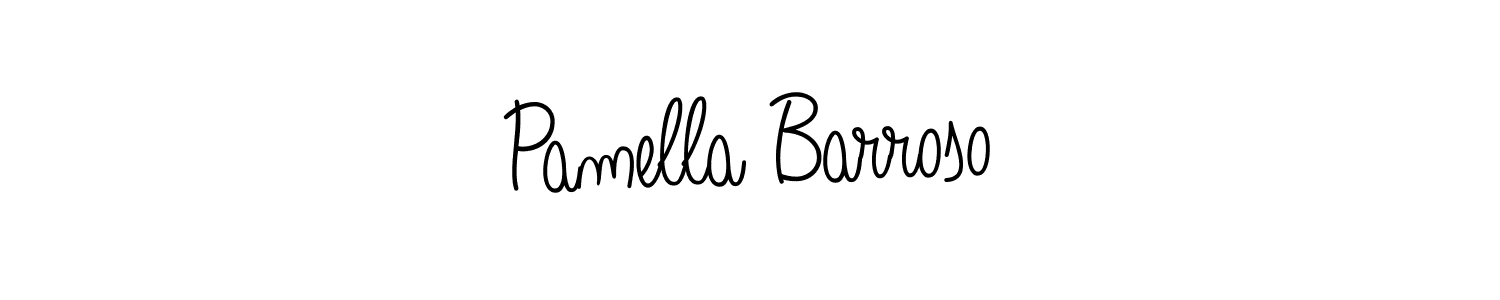 How to make Pamella Barroso name signature. Use Angelique-Rose-font-FFP style for creating short signs online. This is the latest handwritten sign. Pamella Barroso signature style 5 images and pictures png