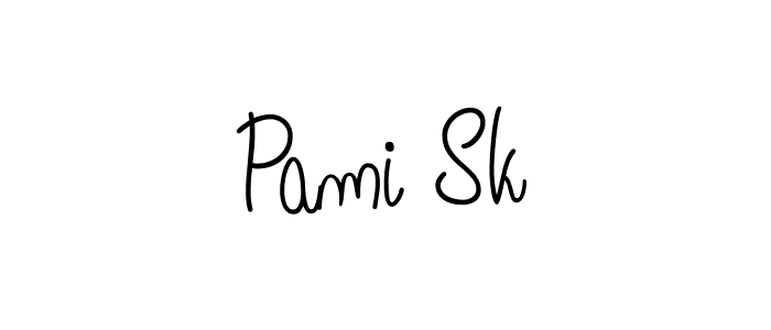 if you are searching for the best signature style for your name Pami Sk. so please give up your signature search. here we have designed multiple signature styles  using Angelique-Rose-font-FFP. Pami Sk signature style 5 images and pictures png