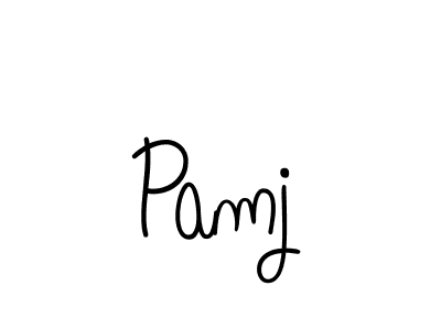 How to make Pamj name signature. Use Angelique-Rose-font-FFP style for creating short signs online. This is the latest handwritten sign. Pamj signature style 5 images and pictures png