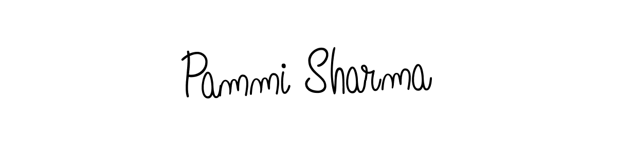 How to make Pammi Sharma name signature. Use Angelique-Rose-font-FFP style for creating short signs online. This is the latest handwritten sign. Pammi Sharma signature style 5 images and pictures png