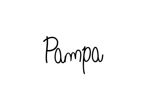 Create a beautiful signature design for name Pampa. With this signature (Angelique-Rose-font-FFP) fonts, you can make a handwritten signature for free. Pampa signature style 5 images and pictures png