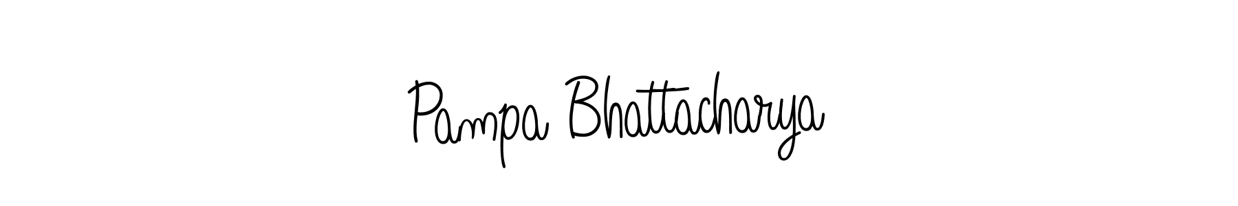 Create a beautiful signature design for name Pampa Bhattacharya. With this signature (Angelique-Rose-font-FFP) fonts, you can make a handwritten signature for free. Pampa Bhattacharya signature style 5 images and pictures png