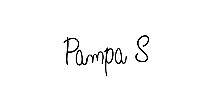 You should practise on your own different ways (Angelique-Rose-font-FFP) to write your name (Pampa S) in signature. don't let someone else do it for you. Pampa S signature style 5 images and pictures png