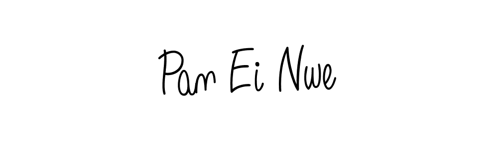 Make a beautiful signature design for name Pan Ei Nwe. With this signature (Angelique-Rose-font-FFP) style, you can create a handwritten signature for free. Pan Ei Nwe signature style 5 images and pictures png