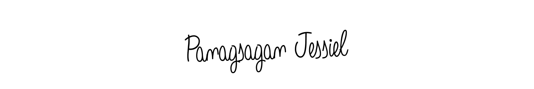 Use a signature maker to create a handwritten signature online. With this signature software, you can design (Angelique-Rose-font-FFP) your own signature for name Panagsagan Jessiel. Panagsagan Jessiel signature style 5 images and pictures png
