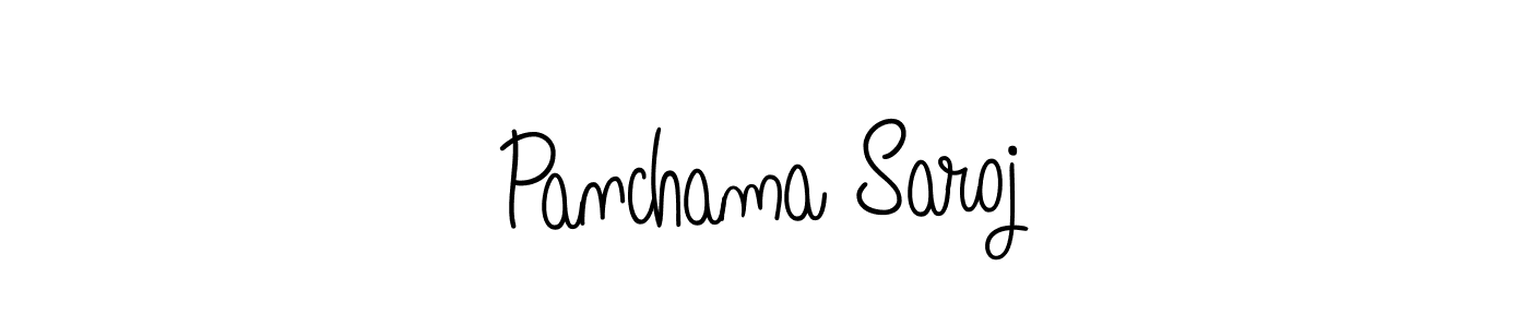 Design your own signature with our free online signature maker. With this signature software, you can create a handwritten (Angelique-Rose-font-FFP) signature for name Panchama Saroj. Panchama Saroj signature style 5 images and pictures png