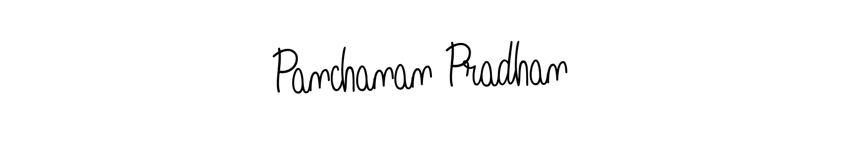 The best way (Angelique-Rose-font-FFP) to make a short signature is to pick only two or three words in your name. The name Panchanan Pradhan include a total of six letters. For converting this name. Panchanan Pradhan signature style 5 images and pictures png