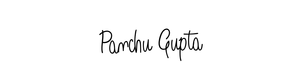 Panchu Gupta stylish signature style. Best Handwritten Sign (Angelique-Rose-font-FFP) for my name. Handwritten Signature Collection Ideas for my name Panchu Gupta. Panchu Gupta signature style 5 images and pictures png