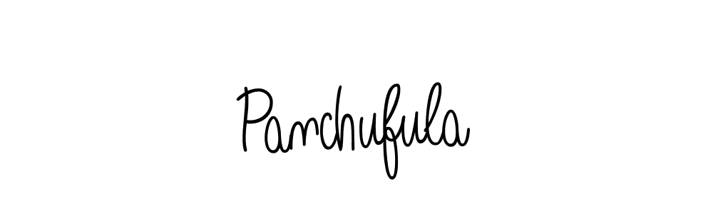 Make a beautiful signature design for name Panchufula. With this signature (Angelique-Rose-font-FFP) style, you can create a handwritten signature for free. Panchufula signature style 5 images and pictures png