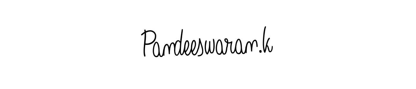 Create a beautiful signature design for name Pandeeswaran.k. With this signature (Angelique-Rose-font-FFP) fonts, you can make a handwritten signature for free. Pandeeswaran.k signature style 5 images and pictures png