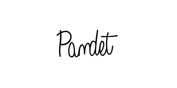 Use a signature maker to create a handwritten signature online. With this signature software, you can design (Angelique-Rose-font-FFP) your own signature for name Pandet. Pandet signature style 5 images and pictures png