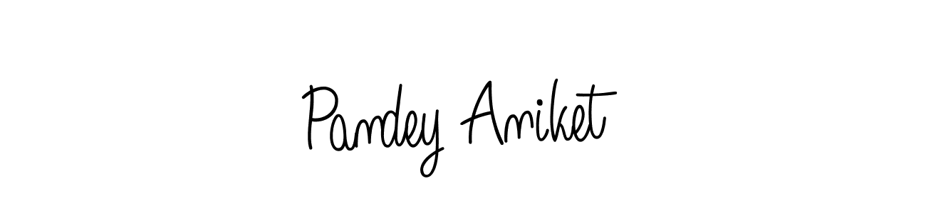 How to make Pandey Aniket name signature. Use Angelique-Rose-font-FFP style for creating short signs online. This is the latest handwritten sign. Pandey Aniket signature style 5 images and pictures png