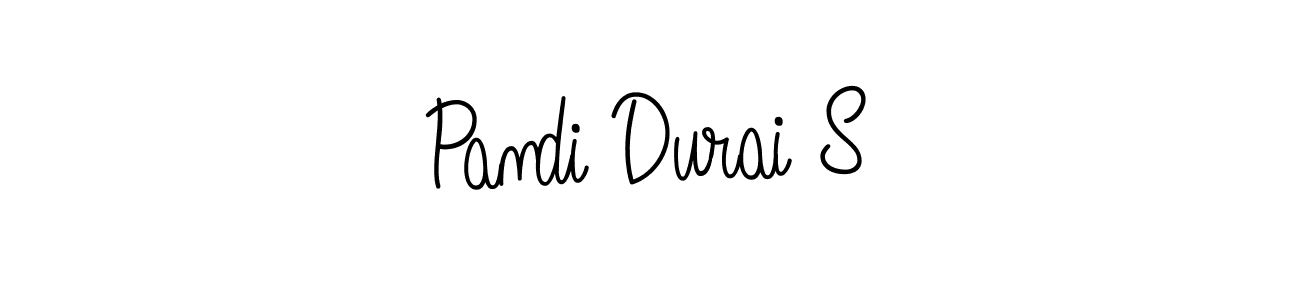 Pandi Durai S stylish signature style. Best Handwritten Sign (Angelique-Rose-font-FFP) for my name. Handwritten Signature Collection Ideas for my name Pandi Durai S. Pandi Durai S signature style 5 images and pictures png