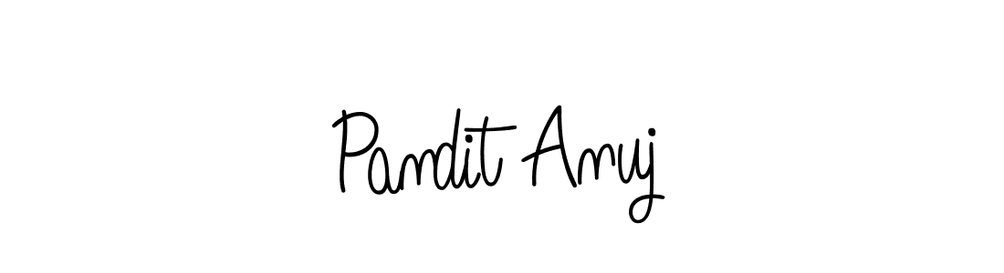 You should practise on your own different ways (Angelique-Rose-font-FFP) to write your name (Pandit Anuj) in signature. don't let someone else do it for you. Pandit Anuj signature style 5 images and pictures png
