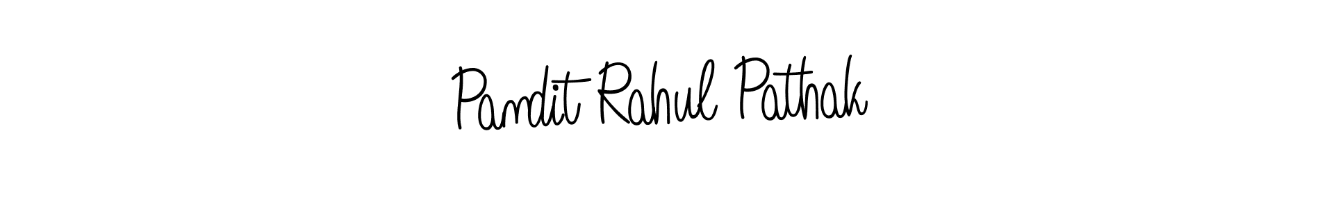 The best way (Angelique-Rose-font-FFP) to make a short signature is to pick only two or three words in your name. The name Pandit Rahul Pathak include a total of six letters. For converting this name. Pandit Rahul Pathak signature style 5 images and pictures png