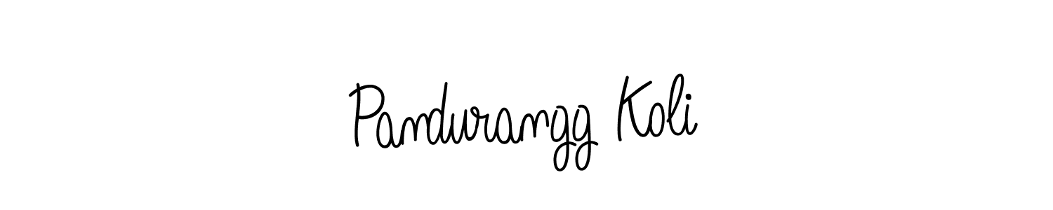 The best way (Angelique-Rose-font-FFP) to make a short signature is to pick only two or three words in your name. The name Pandurangg Koli include a total of six letters. For converting this name. Pandurangg Koli signature style 5 images and pictures png