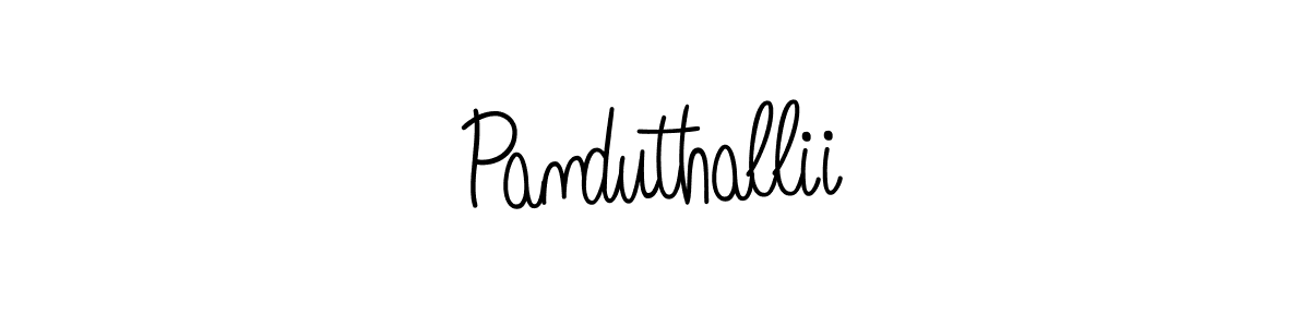 You should practise on your own different ways (Angelique-Rose-font-FFP) to write your name (Panduthallii) in signature. don't let someone else do it for you. Panduthallii signature style 5 images and pictures png