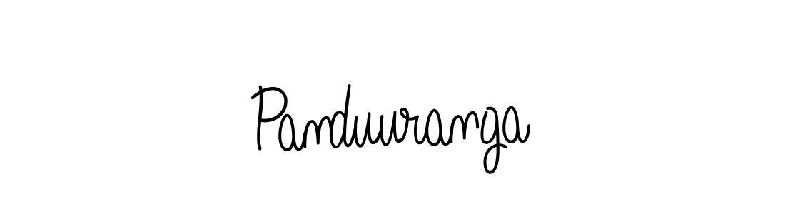 How to make Panduuranga name signature. Use Angelique-Rose-font-FFP style for creating short signs online. This is the latest handwritten sign. Panduuranga signature style 5 images and pictures png