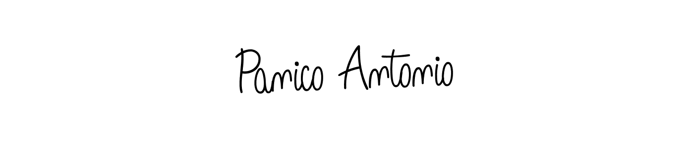 The best way (Angelique-Rose-font-FFP) to make a short signature is to pick only two or three words in your name. The name Panico Antonio include a total of six letters. For converting this name. Panico Antonio signature style 5 images and pictures png