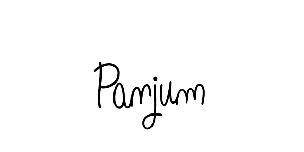You should practise on your own different ways (Angelique-Rose-font-FFP) to write your name (Panjum) in signature. don't let someone else do it for you. Panjum signature style 5 images and pictures png