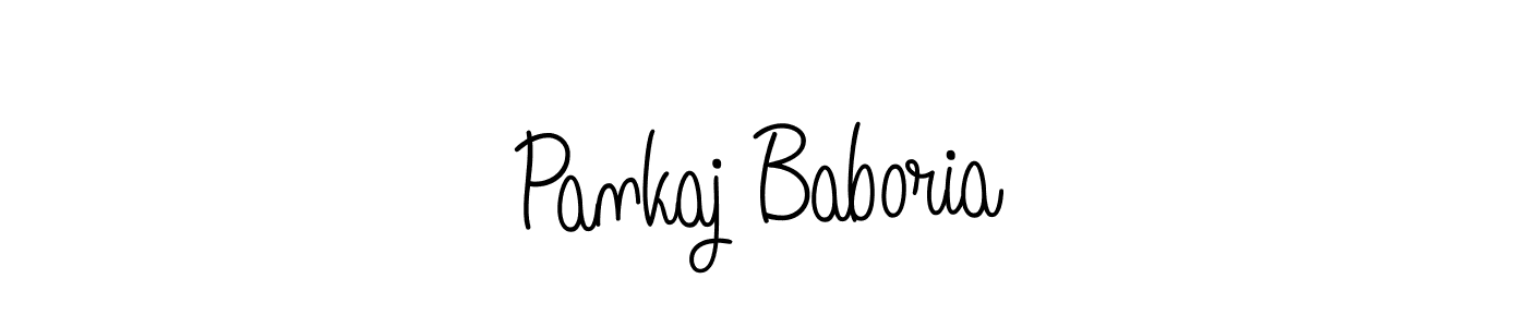 Create a beautiful signature design for name Pankaj Baboria. With this signature (Angelique-Rose-font-FFP) fonts, you can make a handwritten signature for free. Pankaj Baboria signature style 5 images and pictures png